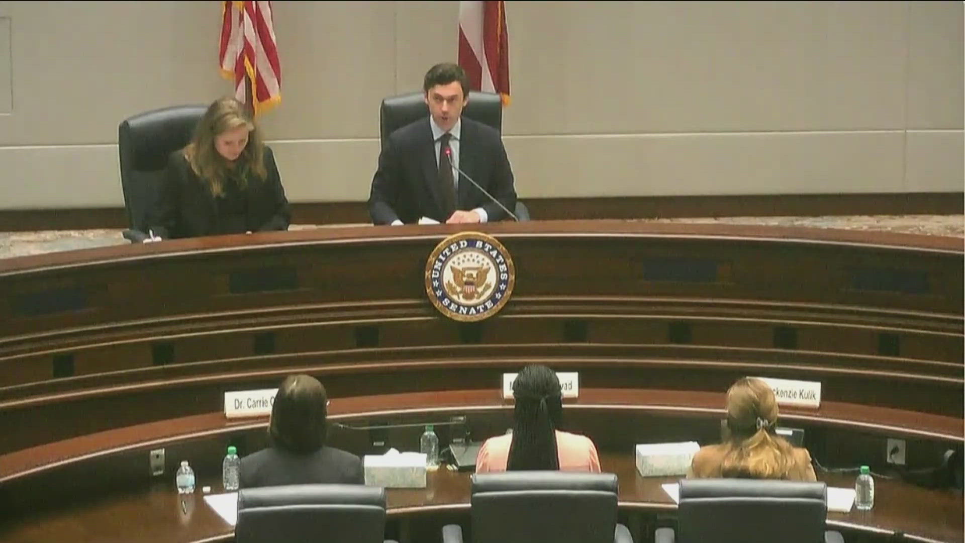 Healthcare providers and patients in Georgia testified in front of Sen. Jon Ossoff's human rights subcommittee hearing.