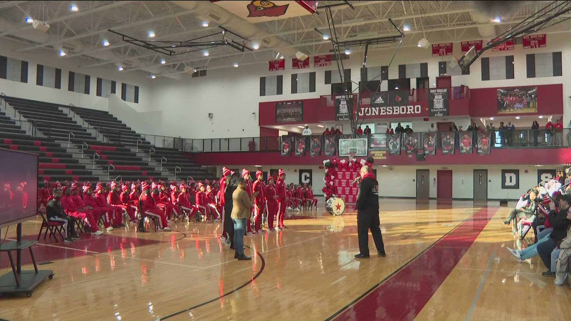 You'll be able to spot a local high school marching band in the Macy's Thanksgiving Day Parade.