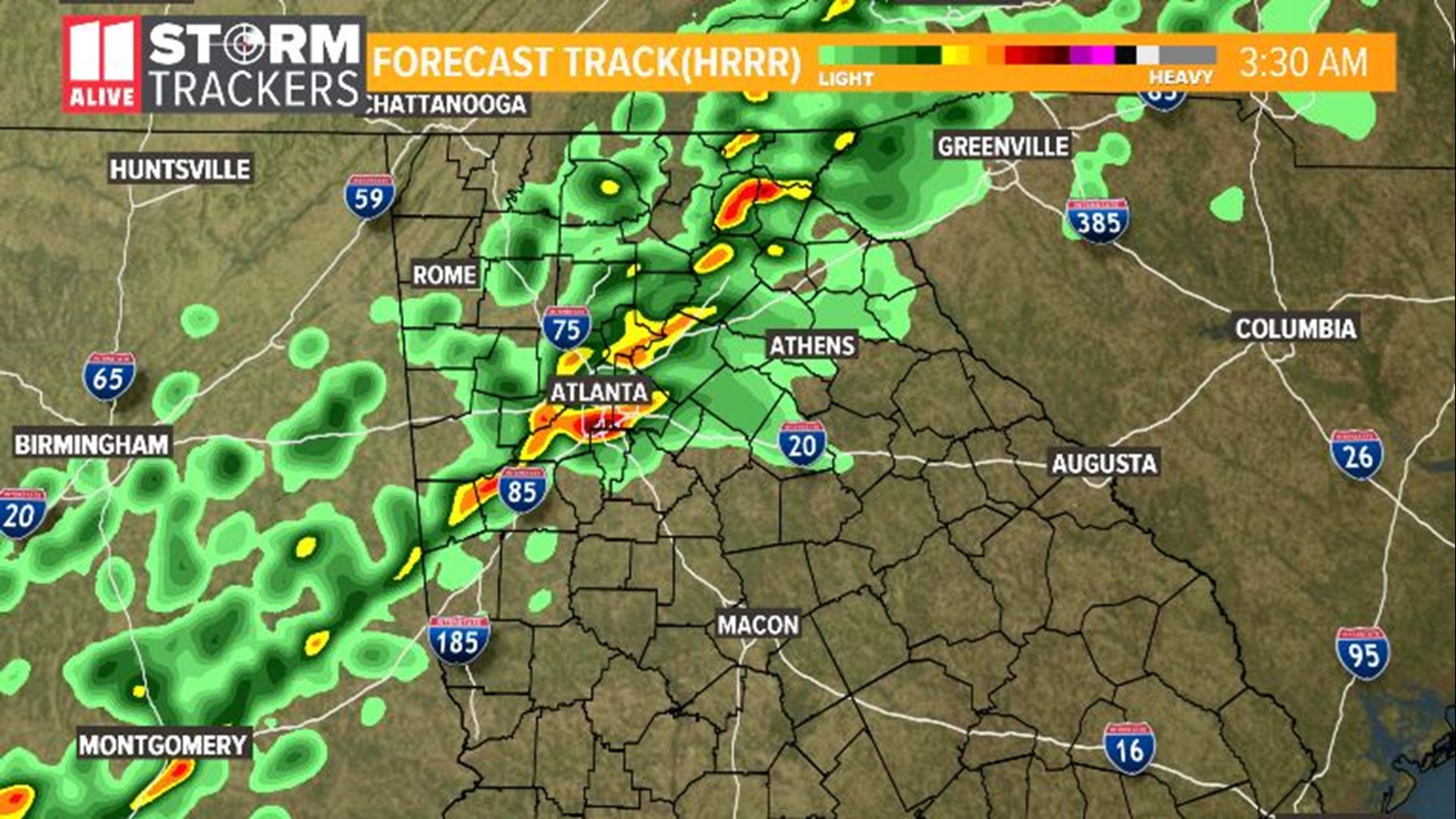 Timeline When severe storms could roll through
