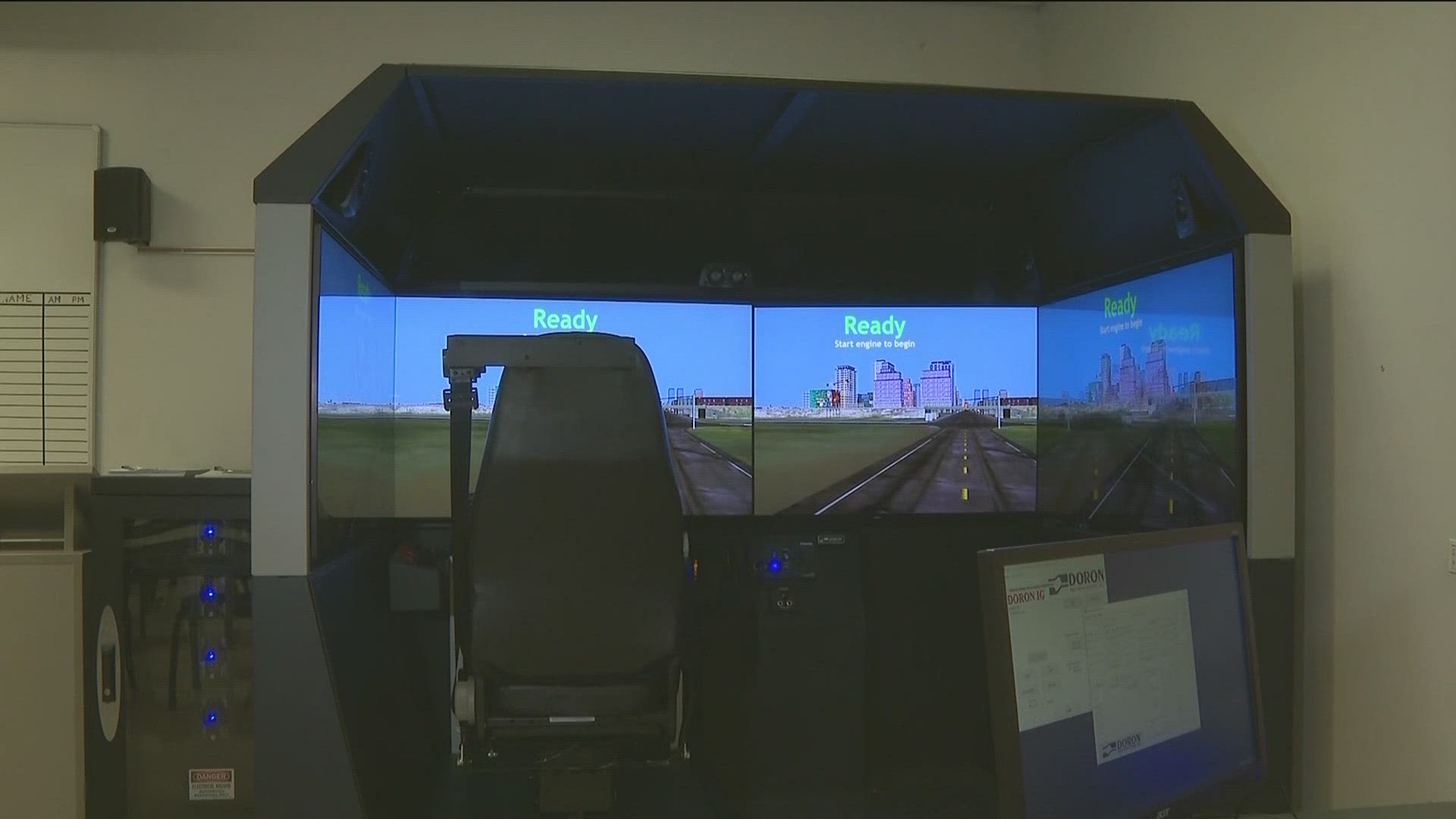 The school district is now using two state-of-the-art simulators to train drivers in real-world scenarios.