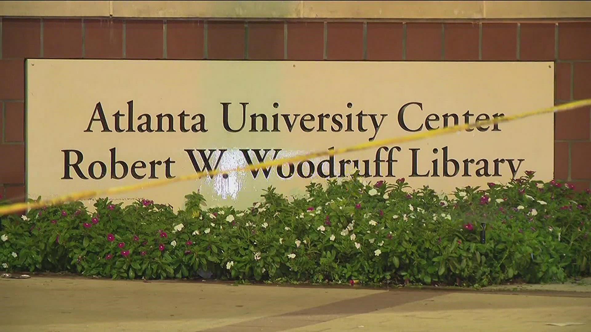 It happened near the library at the Atlanta University Center.