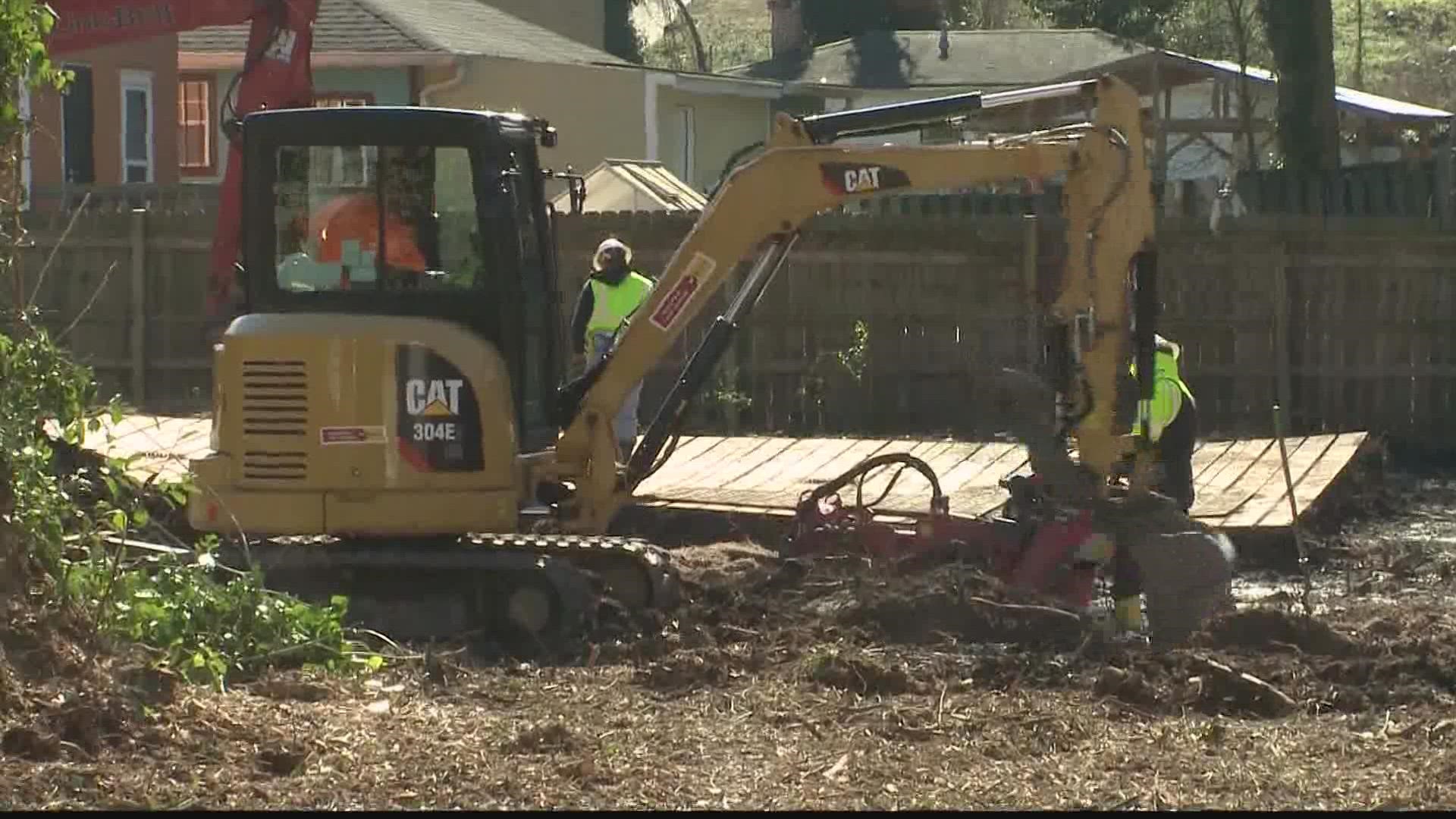 Lead was discovered in the soil of these Atlanta properties.