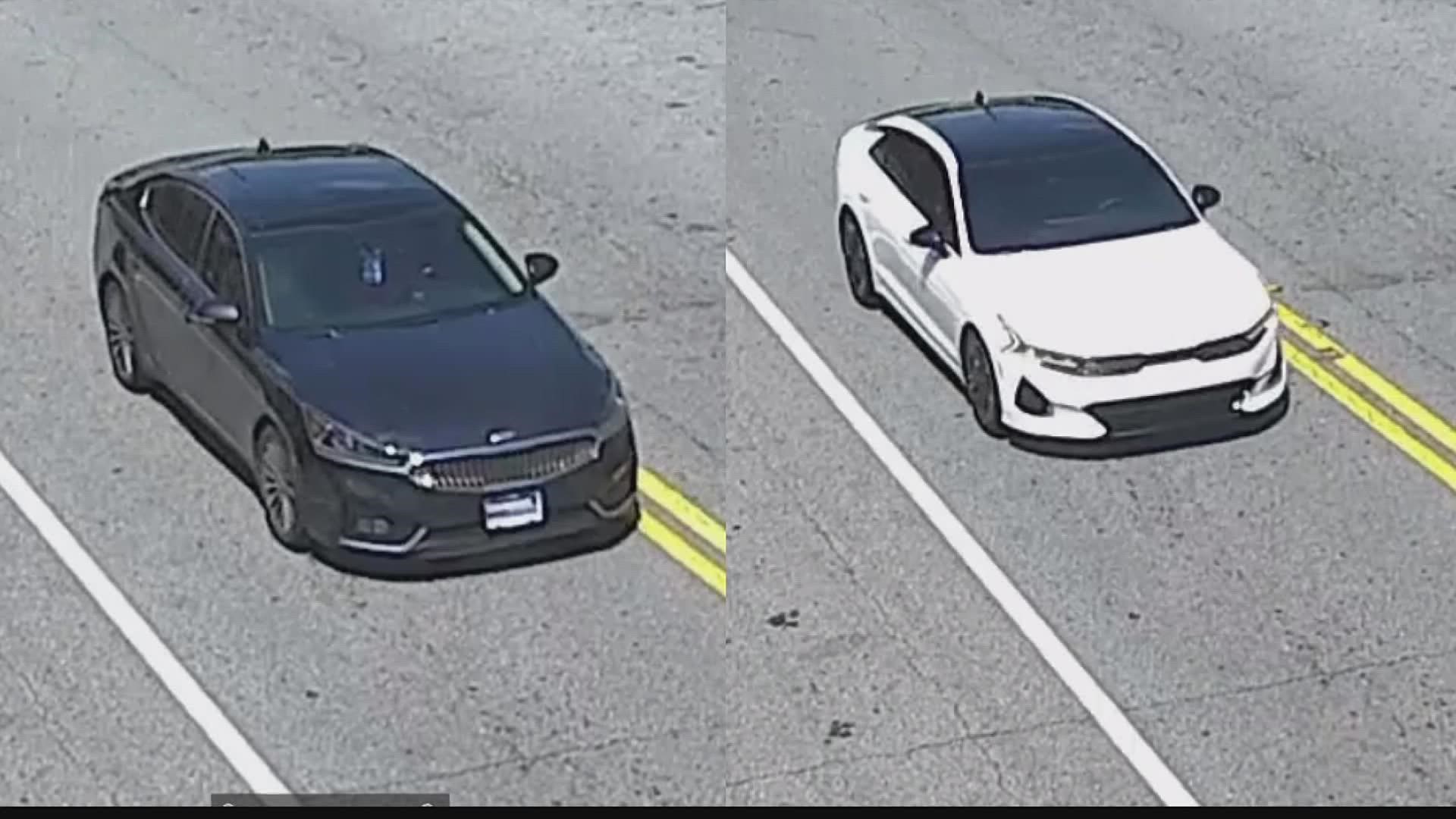 Atlanta Police want to find who was driving the cars, as they believe they were the cars that opened fire on another car, striking a toddler in the head.