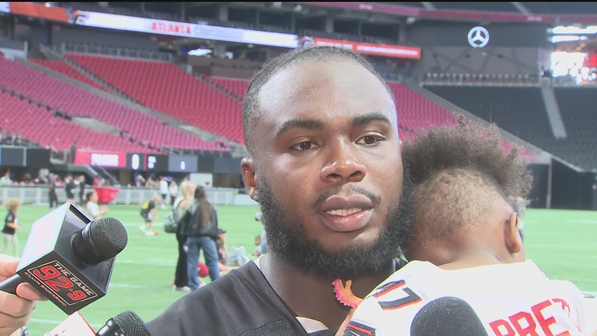 There was an open practice for fans inside Mercedes Benz Stadium Friday.