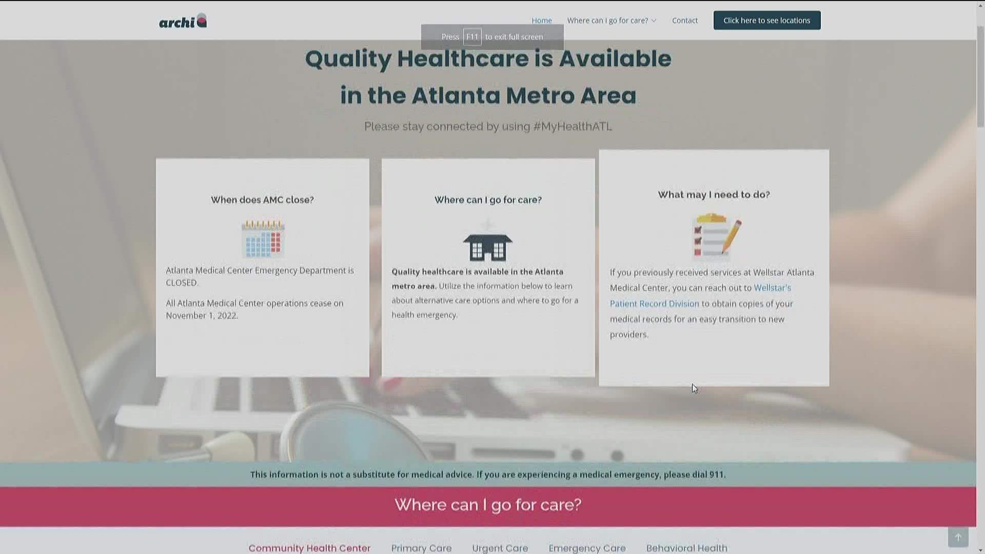 Atlanta Medical Center officially closed its doors as of Tuesday, Nov. 1.
