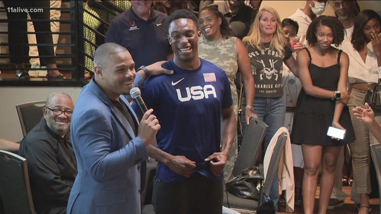 Special send-off for track athlete heading to Tokyo Olympics