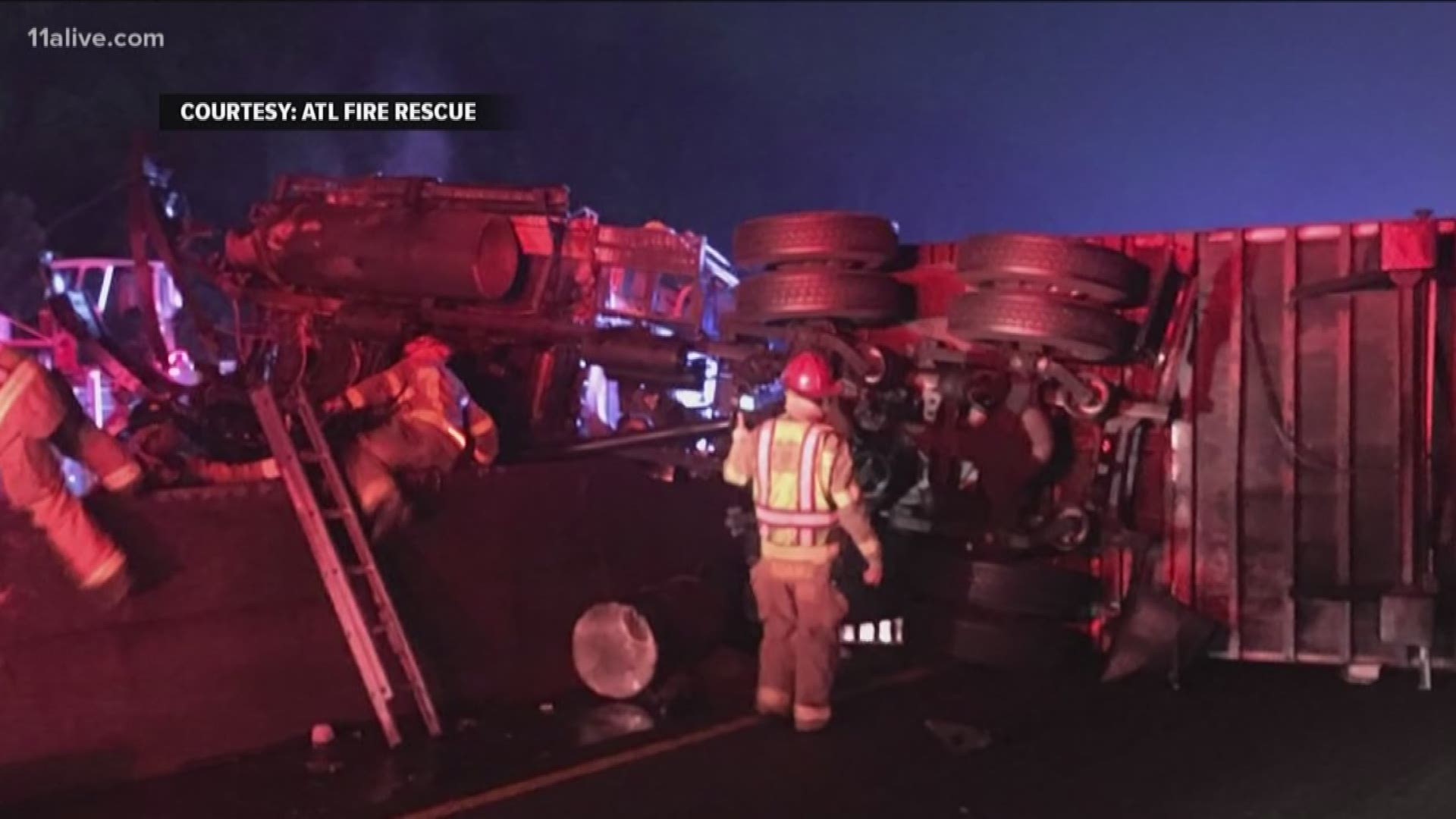 Cars were stuck on the Interstate for hours as crews worked to clear the crash.