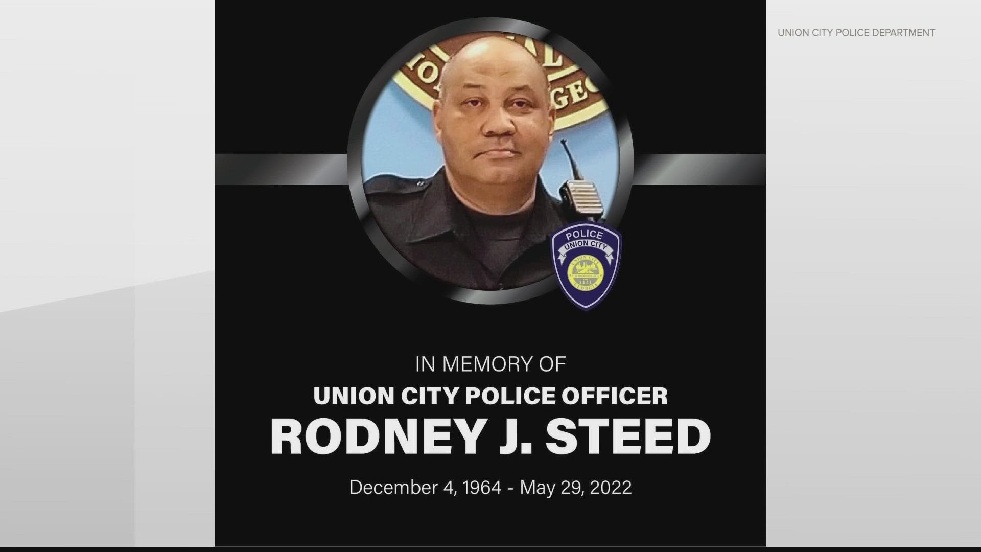 In a social media post, the department said Officer Rodney Steed died.