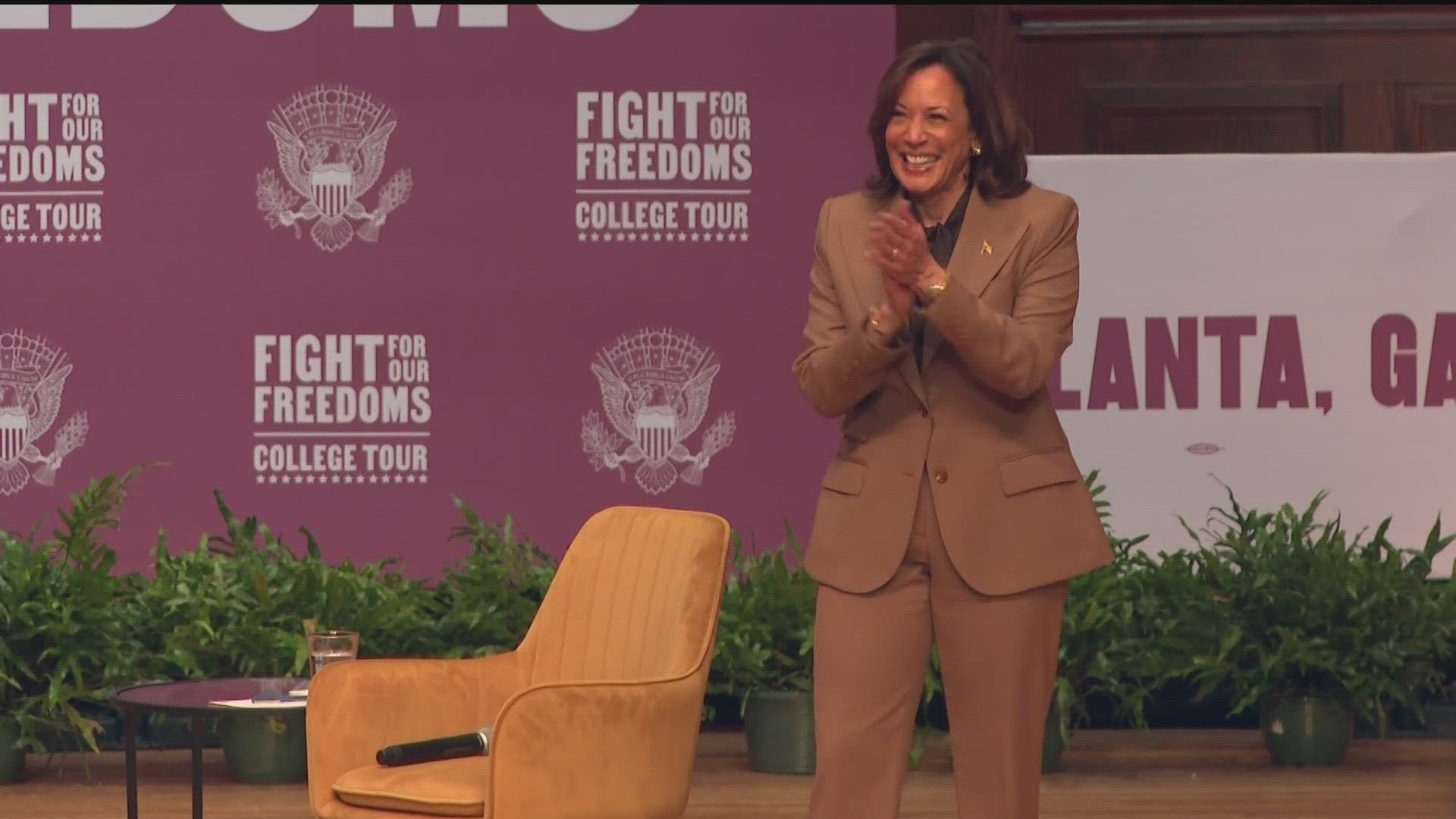 The vice president touched on topics including voter rights, LGBTQ rights, book bans and more