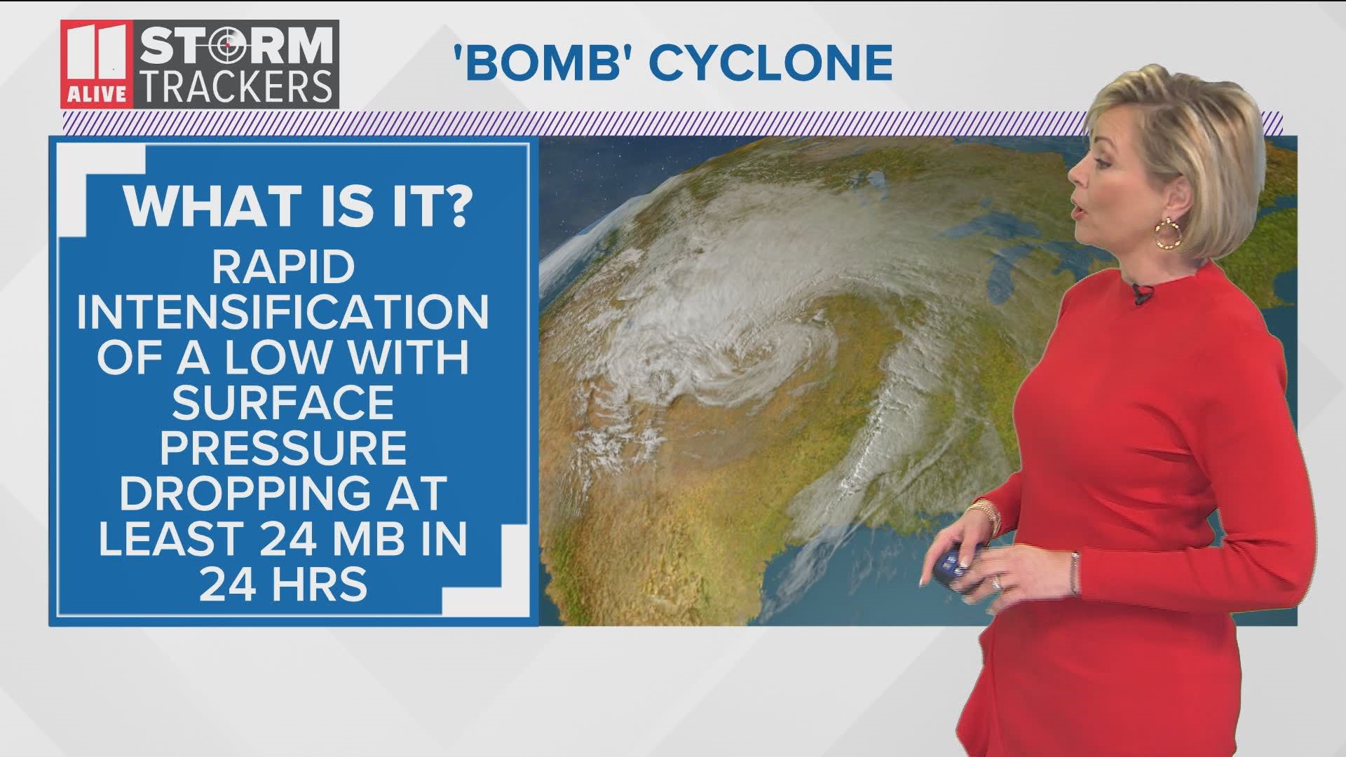 11Alive Meteorologist Samantha Mohr explains a 'bomb' cyclone.