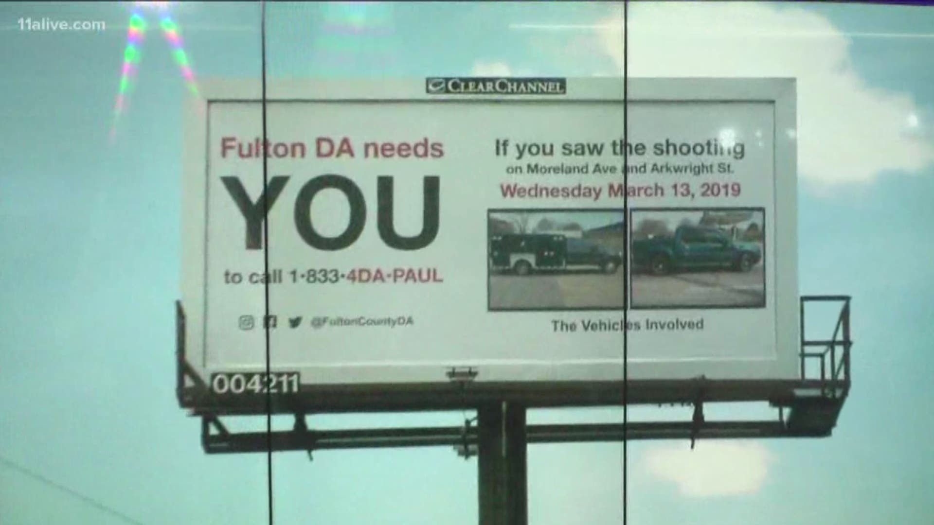 The Fulton County District Attorney announced they city will be posting the billboards and launching a social media campaign. They hope people come forward with information.
