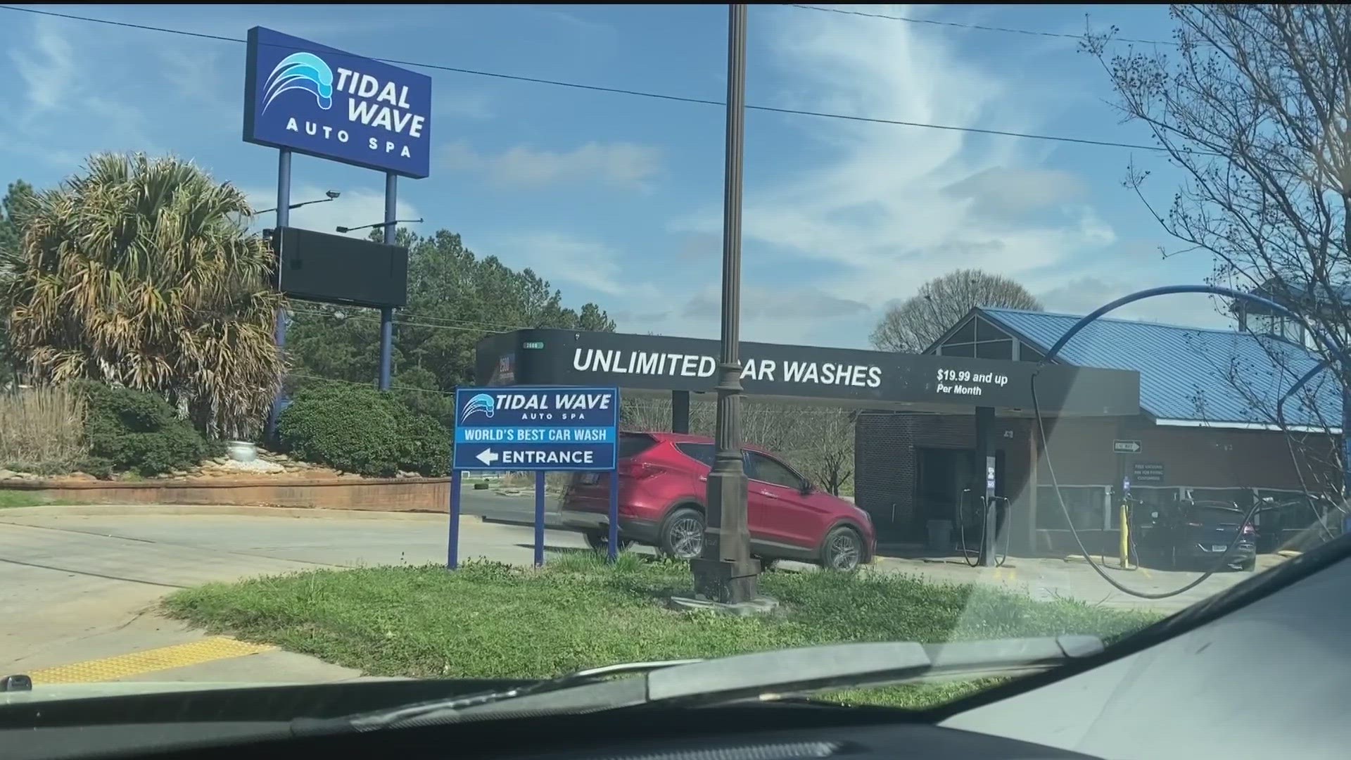 Nicole had just bought her car in September but said when she got it washed at the Tidal Wave Auto Spa in Buford on Feb. 1, her car somehow came off the track.