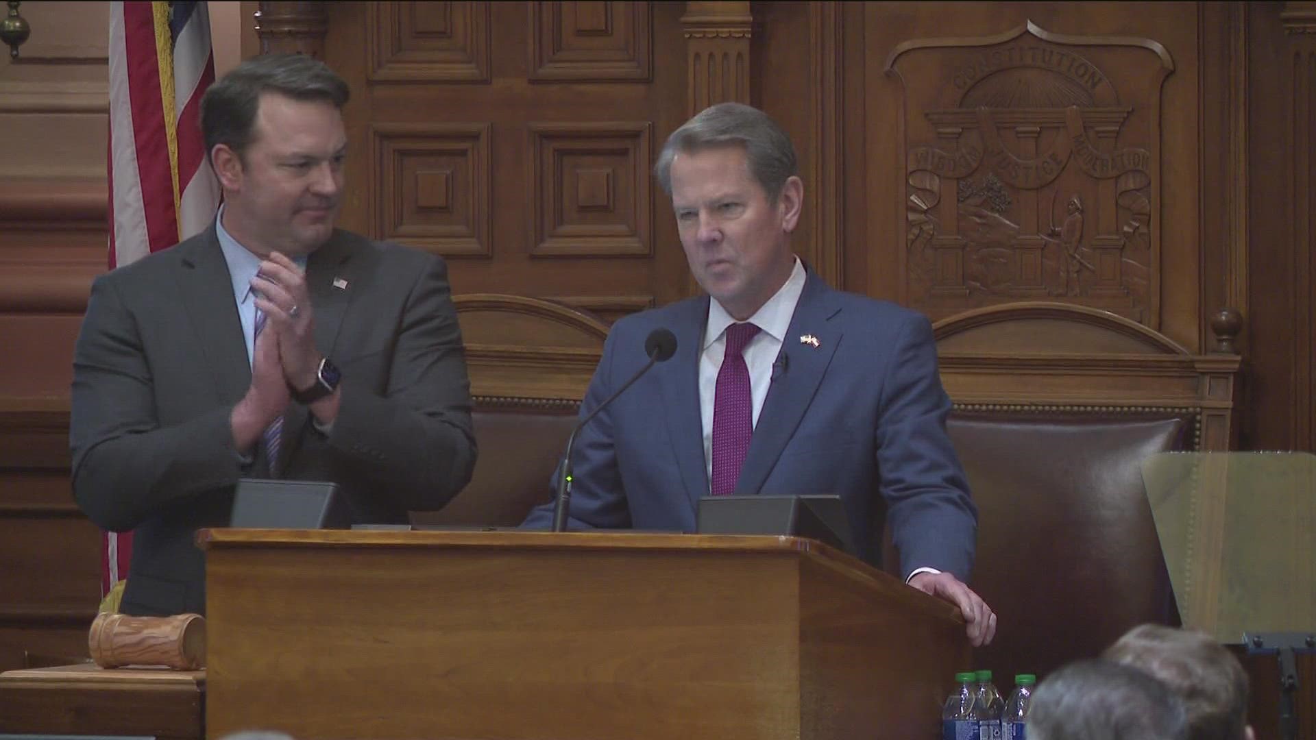 On Wednesday morning, Kemp discussed his fiscal budget which focuses primarily on funding for education and healthcare.