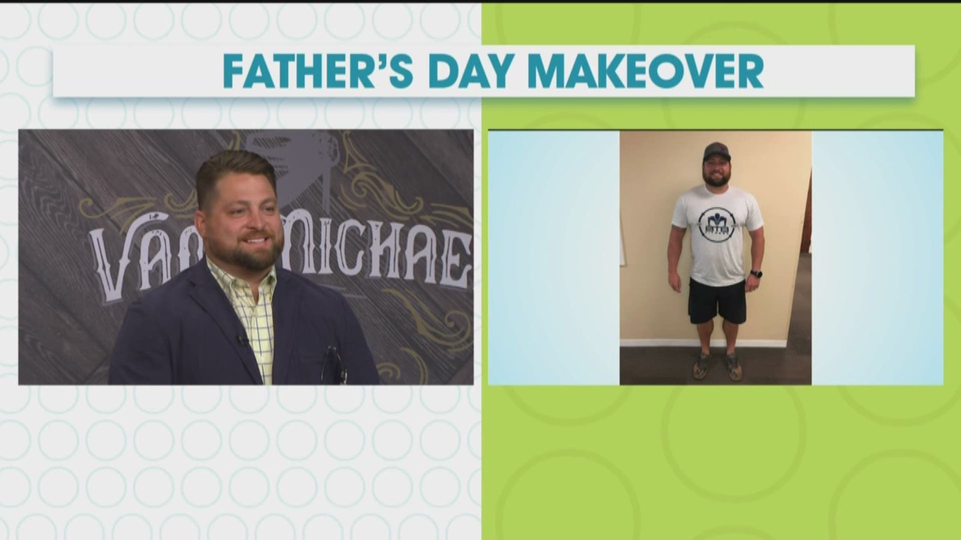 We makeover deserving dad Nick Gecsy with a fresh cut from Van Michael Men and wardrobe from Orvis.
