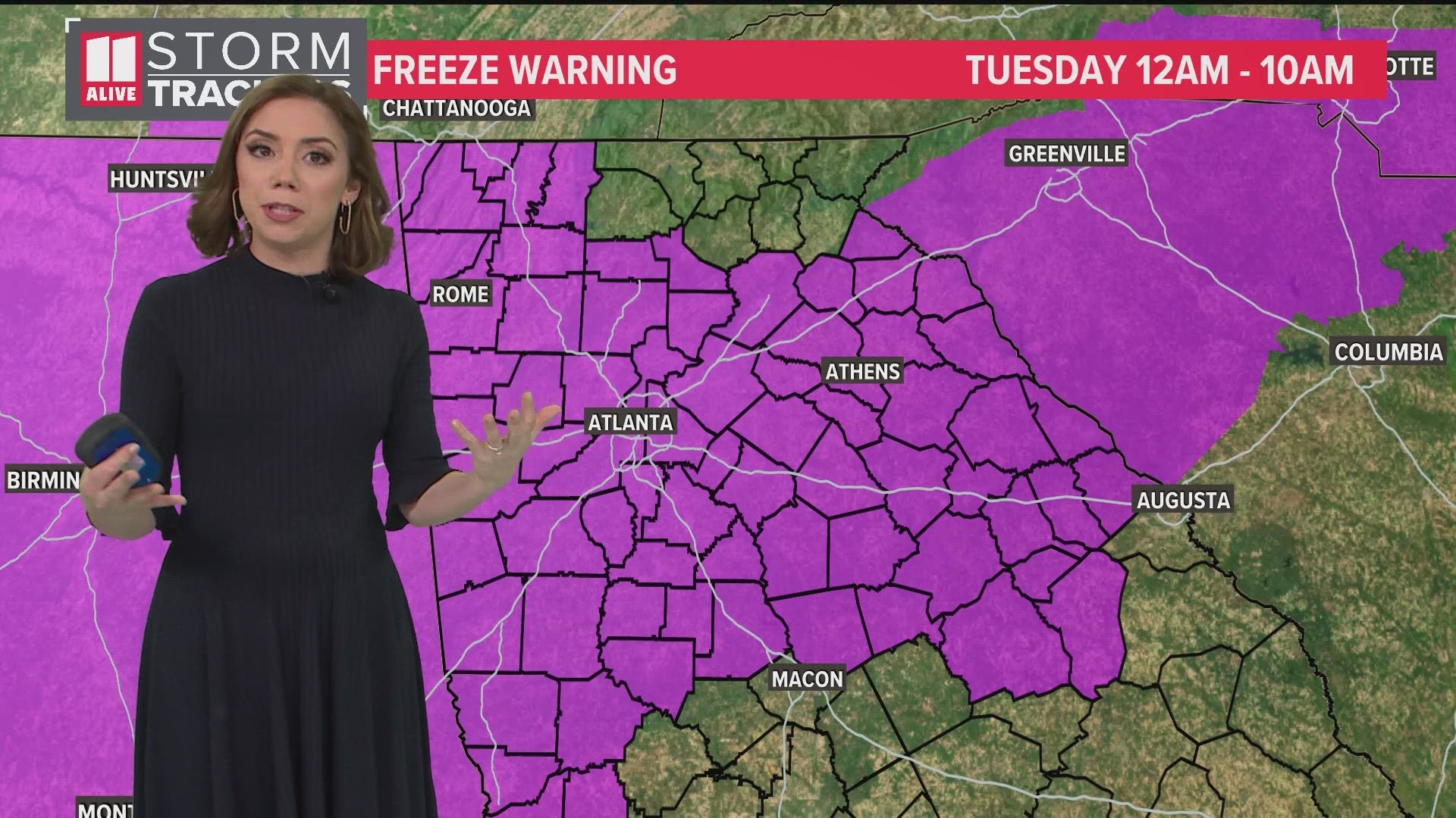 Lows fall to the freezing mark for our last night of Winter