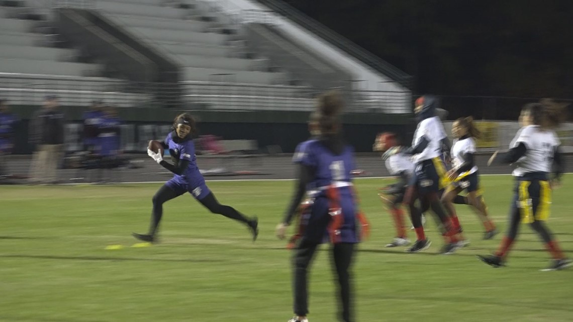 Super Bowl committee celebrating Gwinnett girls' flag football league