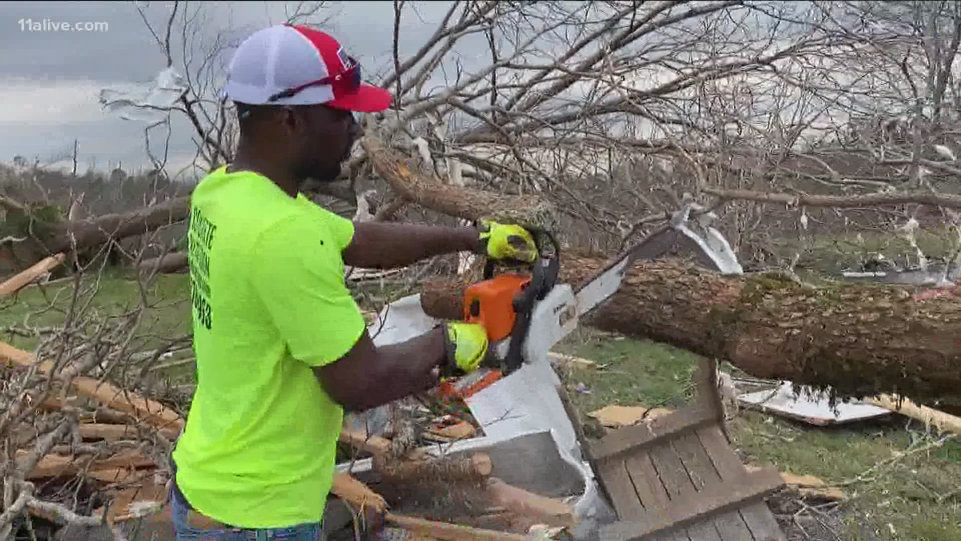 Though the devastation is severe, neighbors are showing up to lend a hand and offer support.