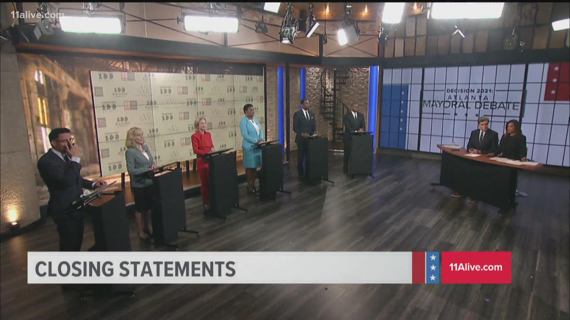 Six candidates participated in a debate on 11Alive. Take a look at their closing statements.