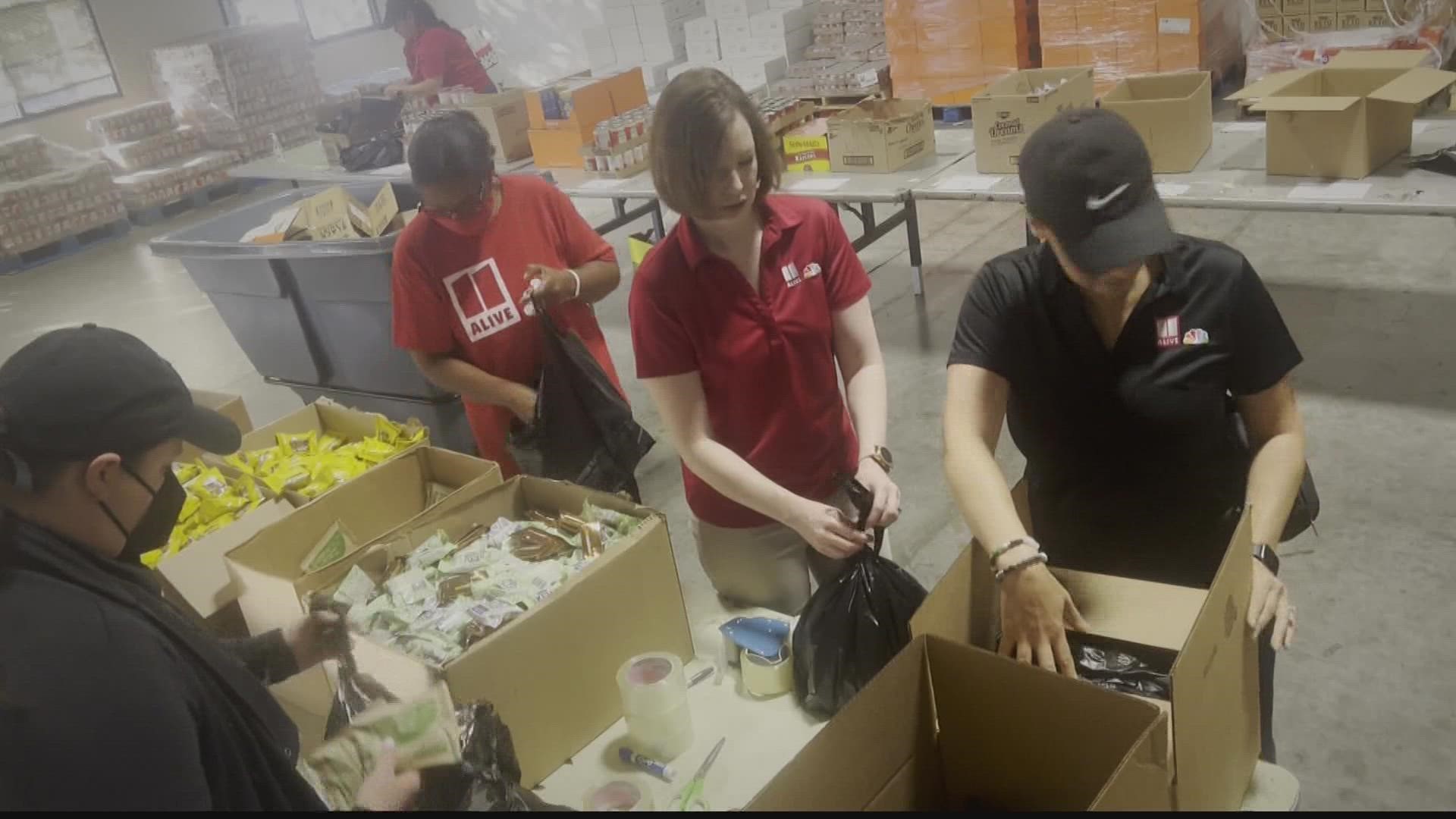 11Alive volunteers helped pack meals for students in the area.