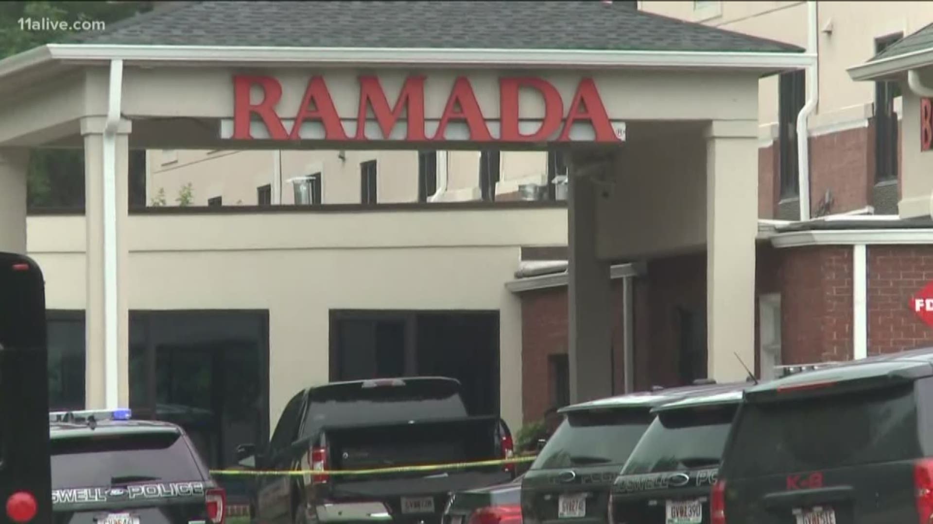 The situation is unfolding at the Ramada Inn on Mansell Road.