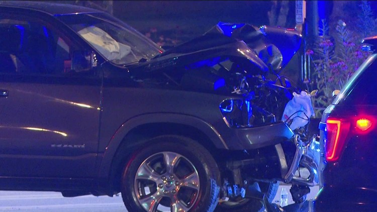 Pickup truck and motorcycle collide killing 1 in northeast Atlanta