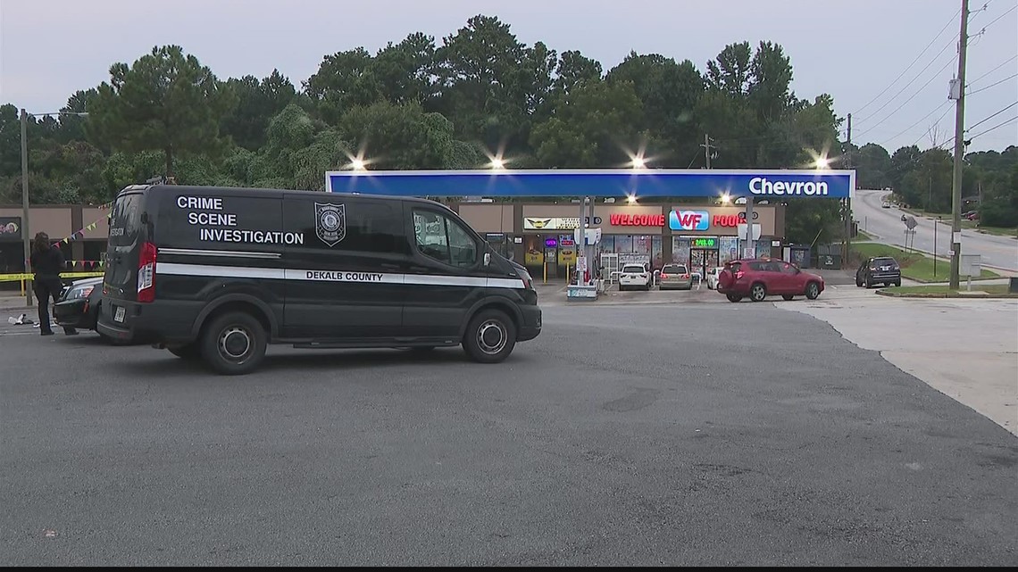 Man shot while sitting in car at DeKalb County gas station