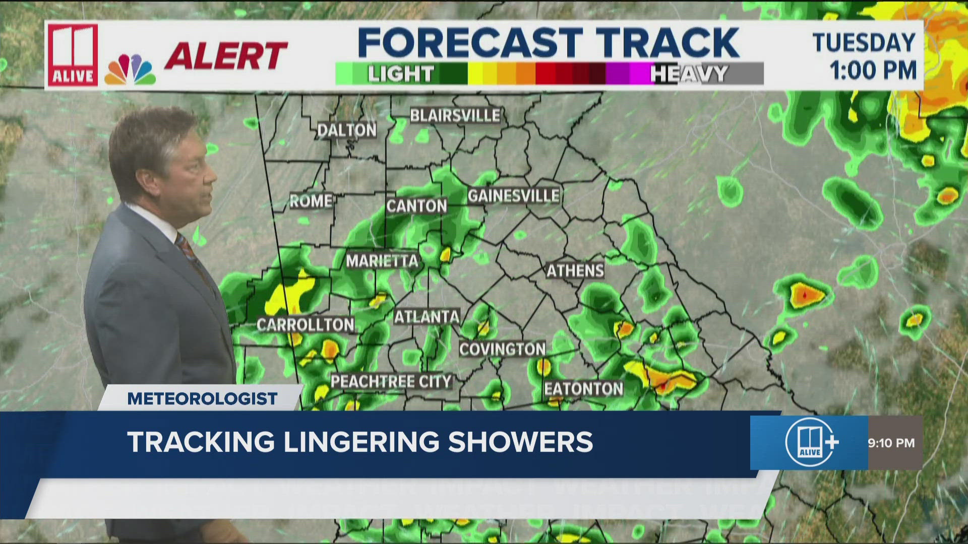 Weather Impact Forecast 9 p.m. | Tracking lingering showers | 11alive.com