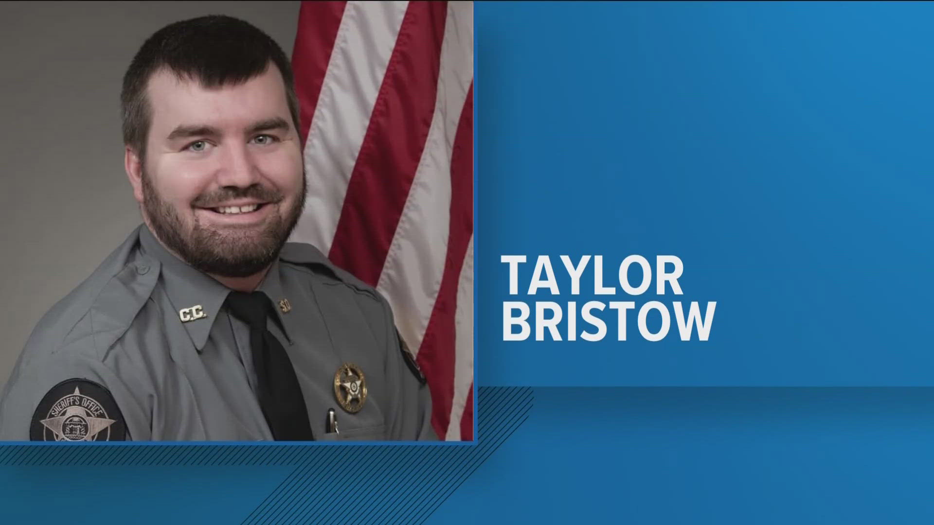 The GBI says Taylor Bristow was shot while among multiple investigators serving a search warrant in a child exploitation case when the shots rang out.