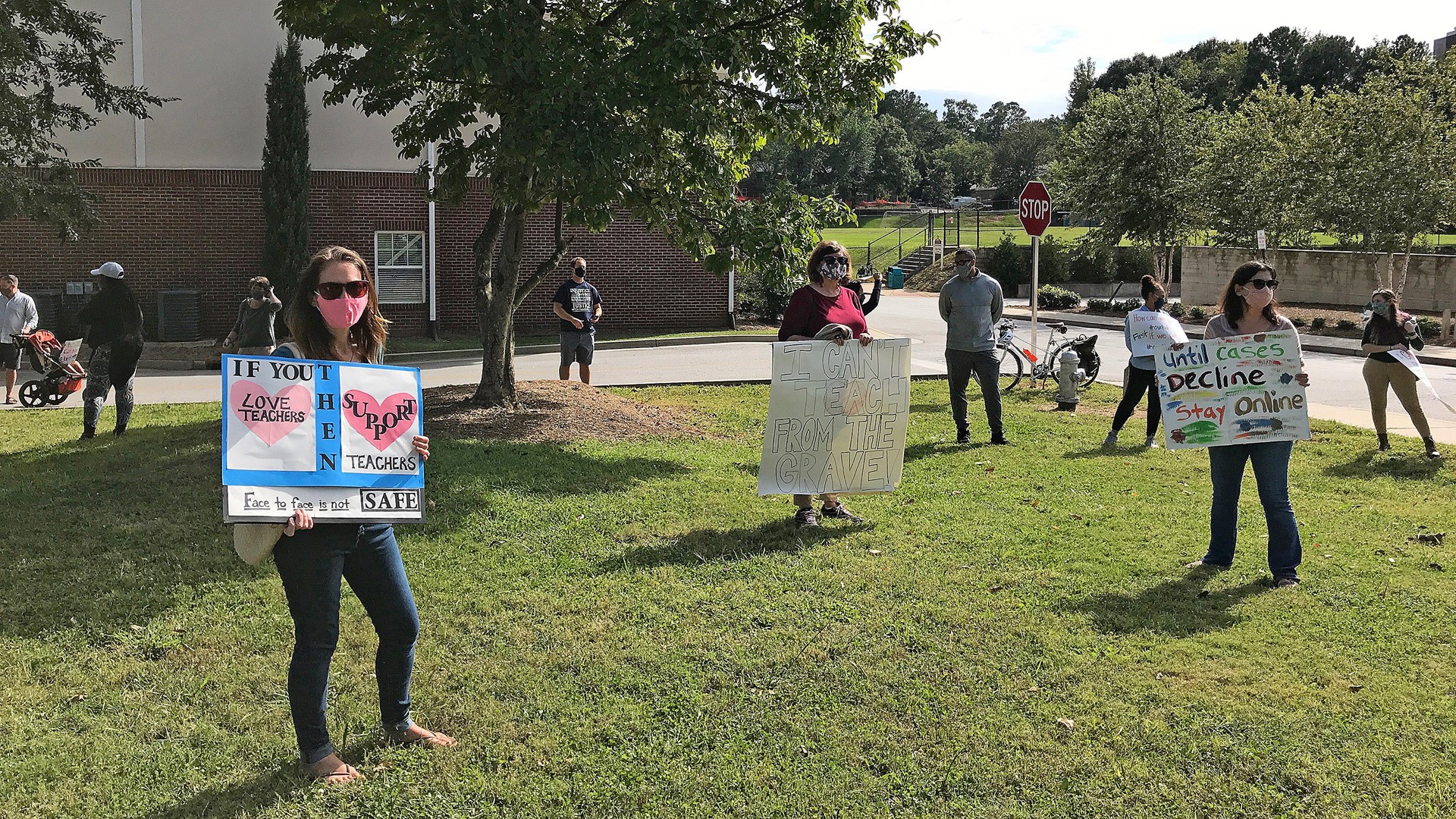 Photos: Decatur Teachers Protest Returning To The Classroom 