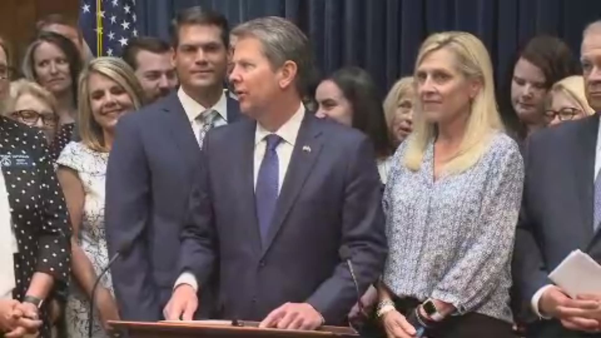During the signing, Gov. Kemp said Georgia is a state that values all life.