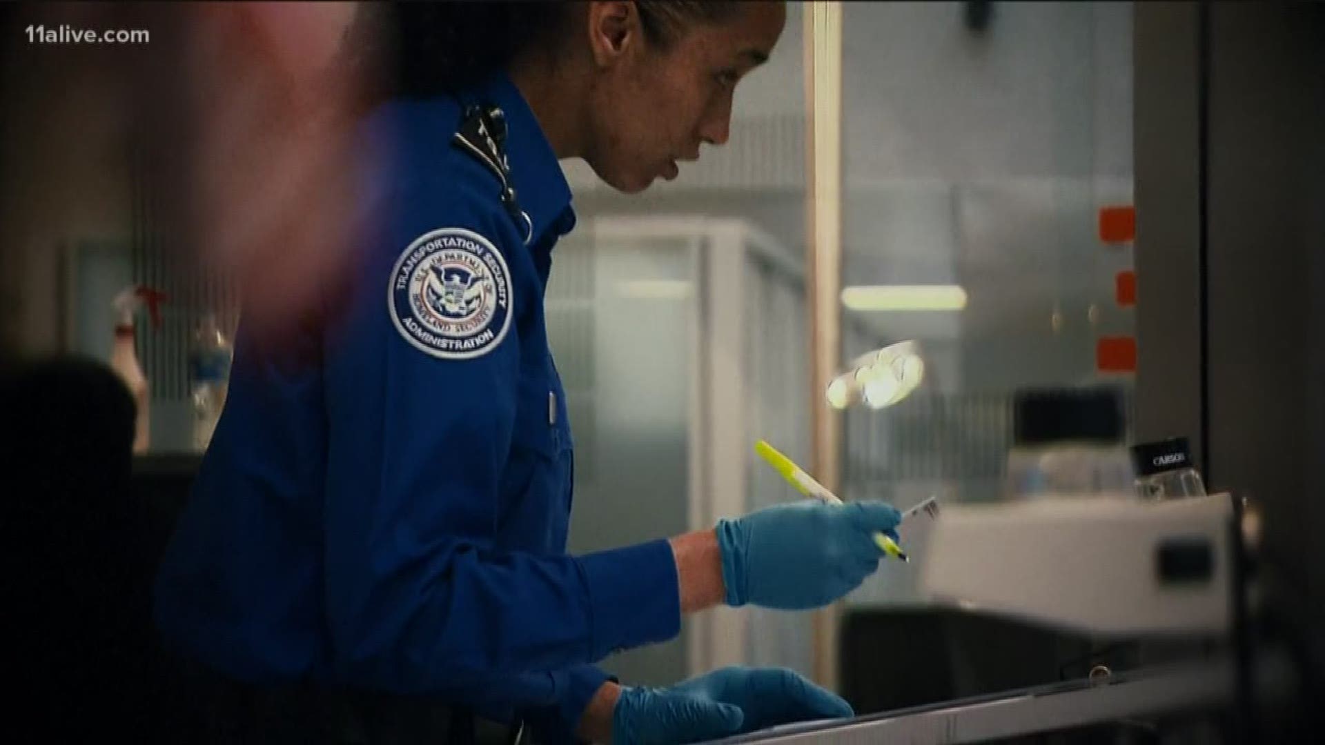 If the shutdown continues, more than 50,000 TSA workers won't get paid Friday.
