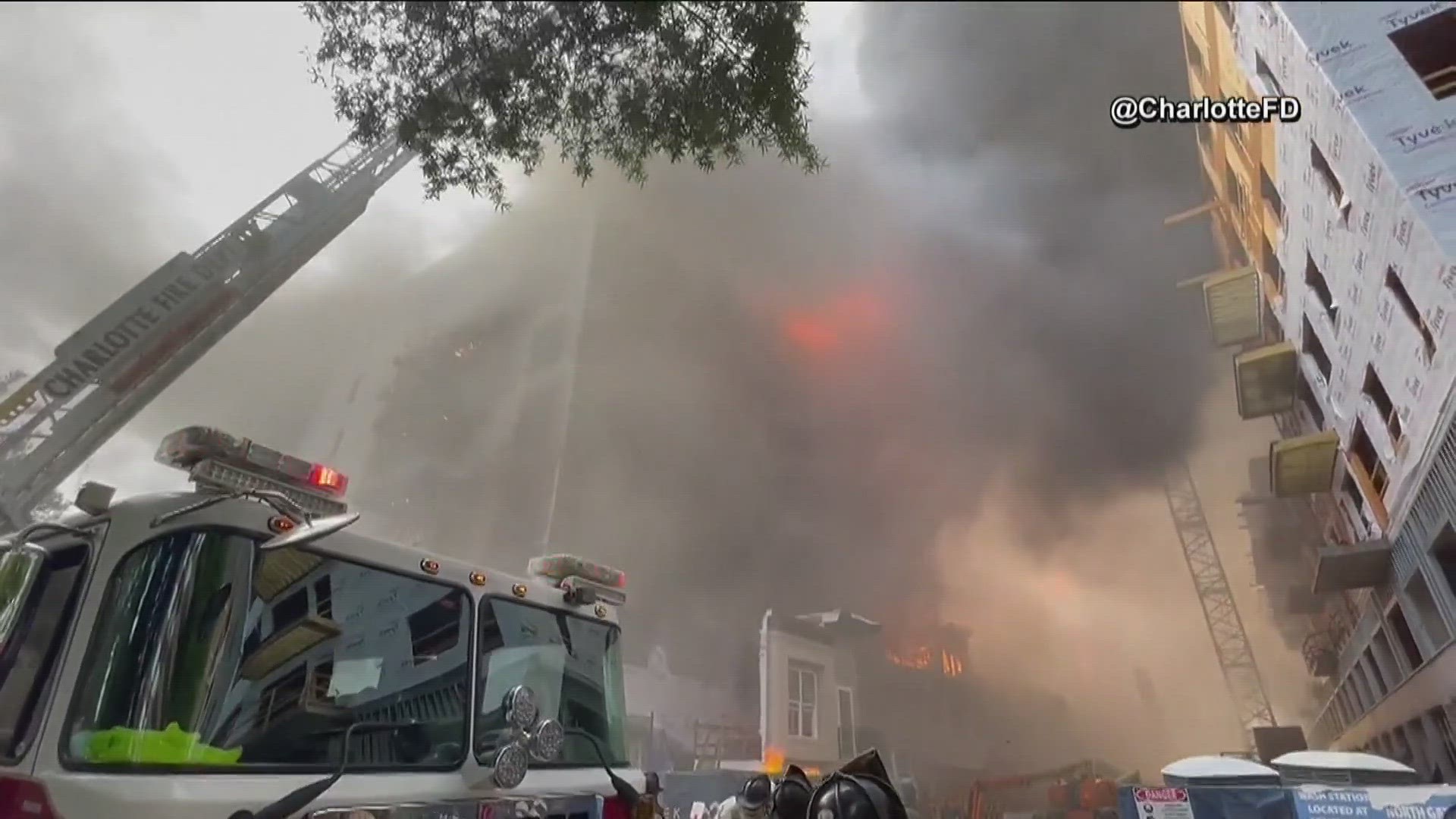 Officials said firefighters were tasked with extinguishing the "very fast-moving" fire, which had high-heat conditions of well over 2,000 degrees.