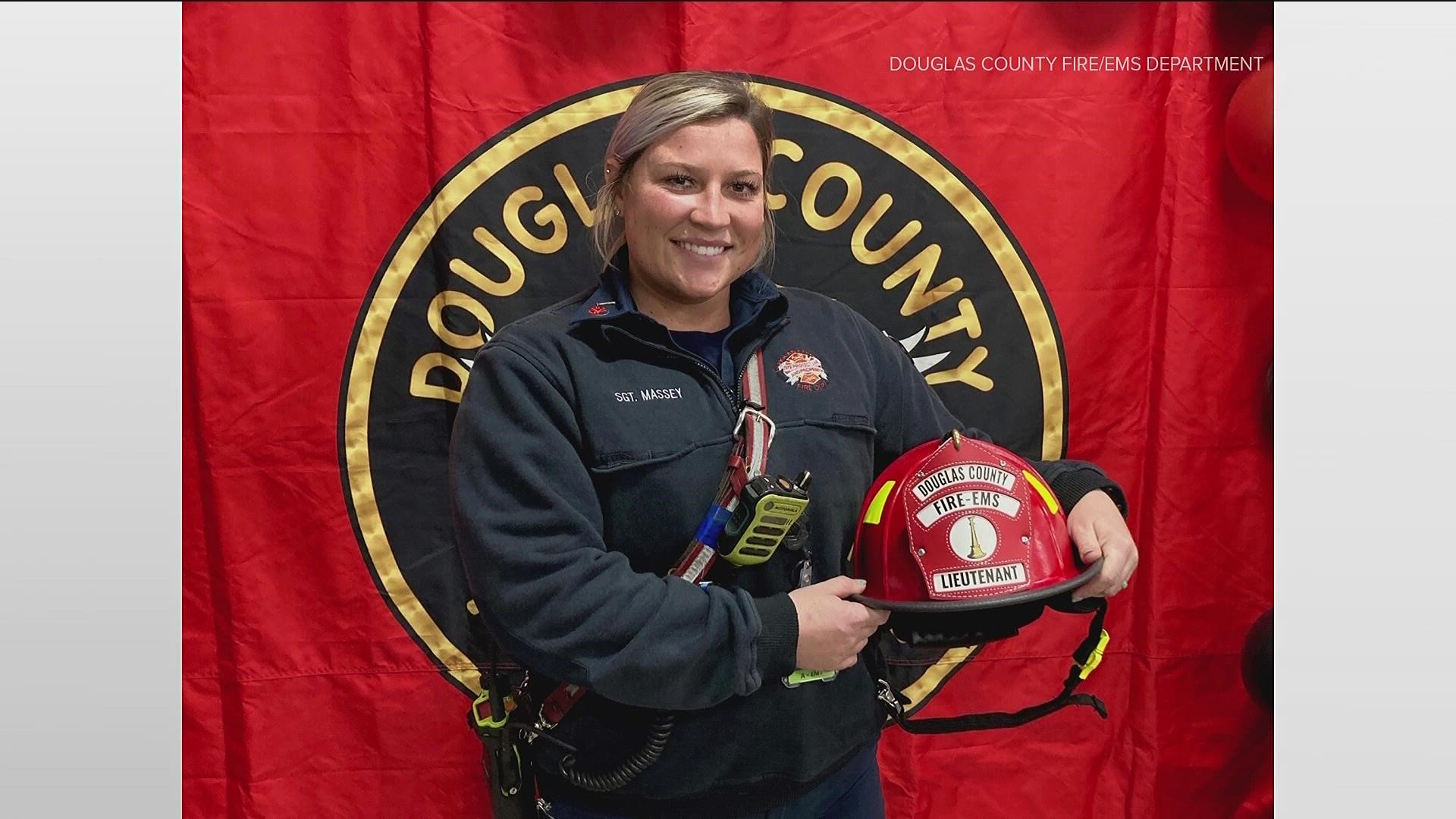 Kaitlyn Massey first joined the fire department in 2016, but seven years and a promotion later, she's the first woman to hold the position.