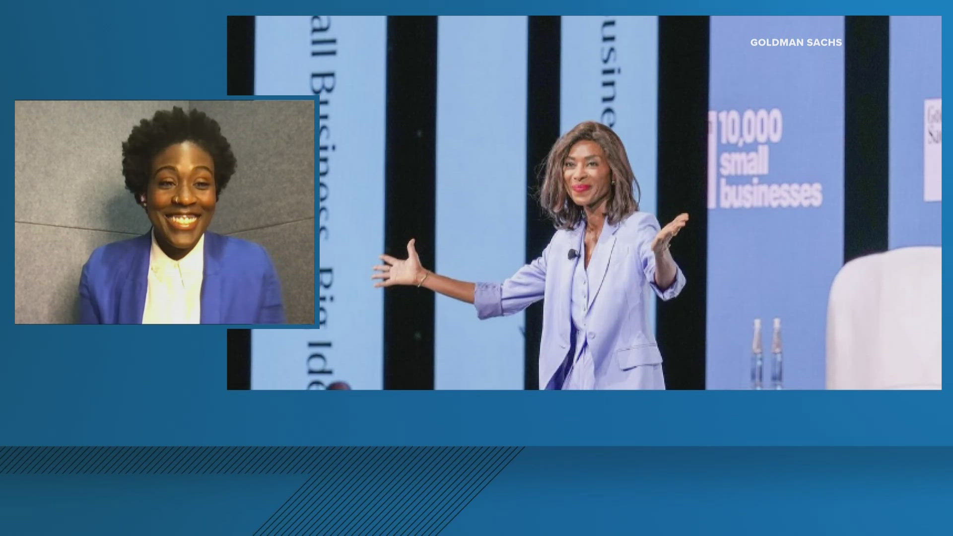 Founder of Moisture Love Jeannell Darden discusses Georgia entrepreneurs attending Goldman Sachs’ Small Business Summit in Washington.