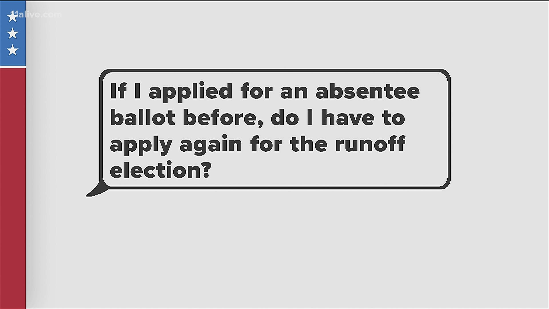 11Alive has been getting some questions about absentee ballots and the Senate runoffs.