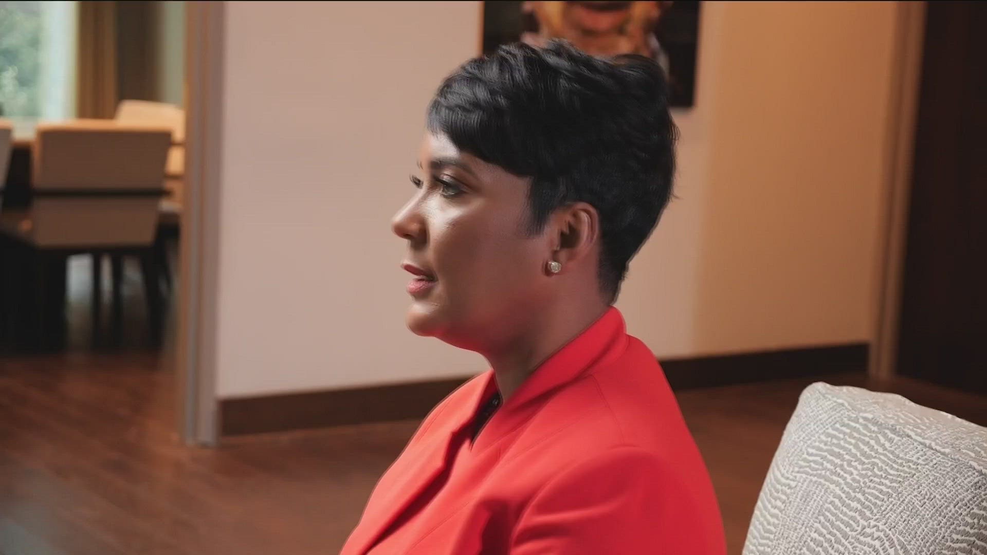 Former Atlanta Mayor Keisha Lance Bottoms said a bullet through the window of her nephews bedroom.