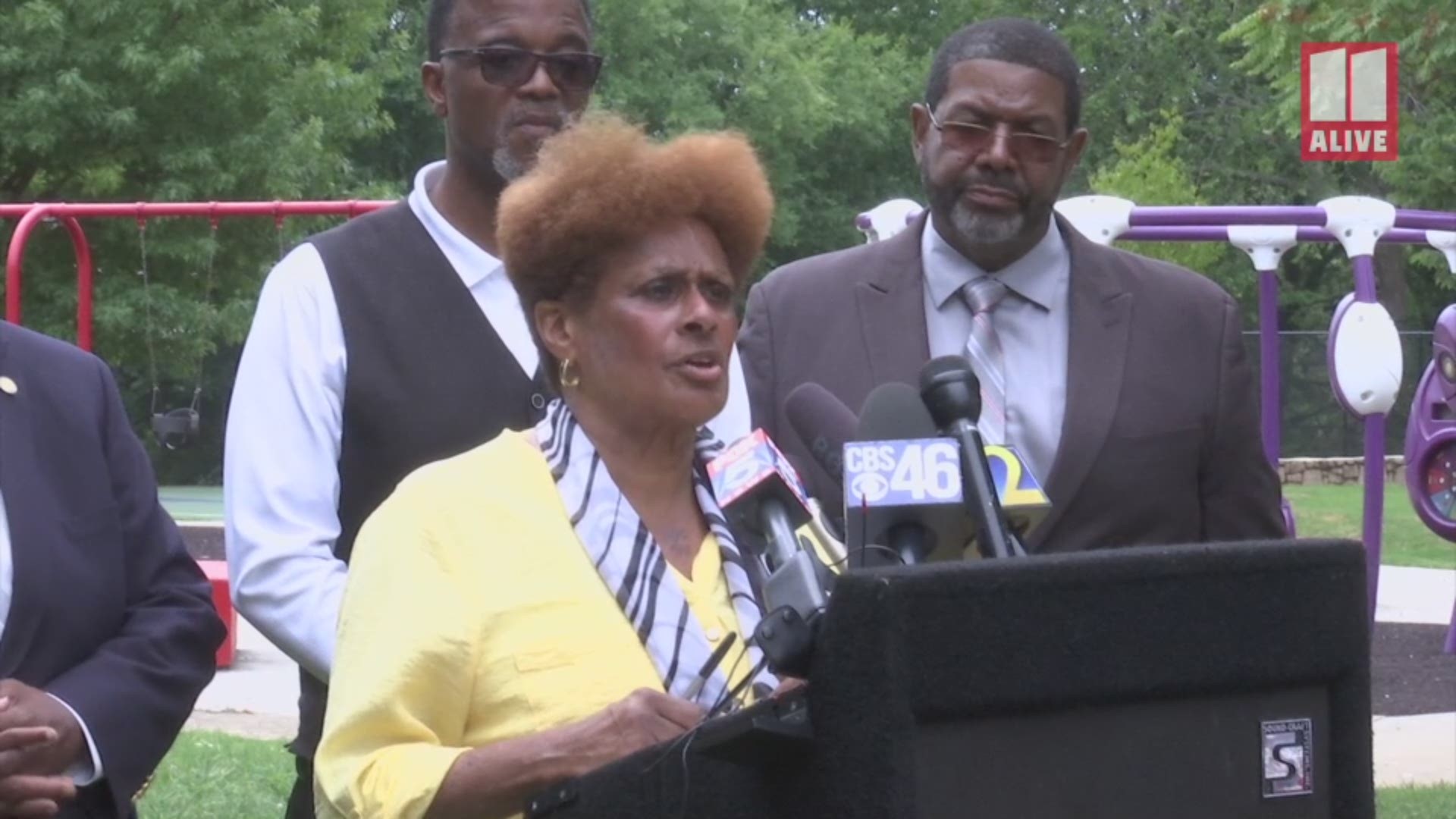 Atlanta councilwoman Cleta Winslow added $3,000 to the Crime Stoppers reward in efforts to find the gunman accused of leaving four students shot.