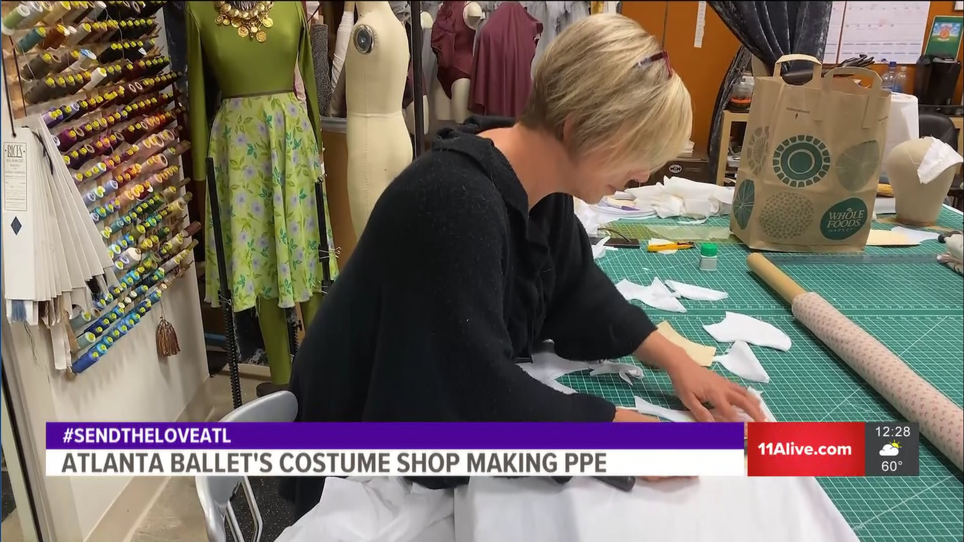 Atlanta Ballet's costume shop has changed up their assembly line to make mask covers, surgical caps, and isolation gowns for those in need.