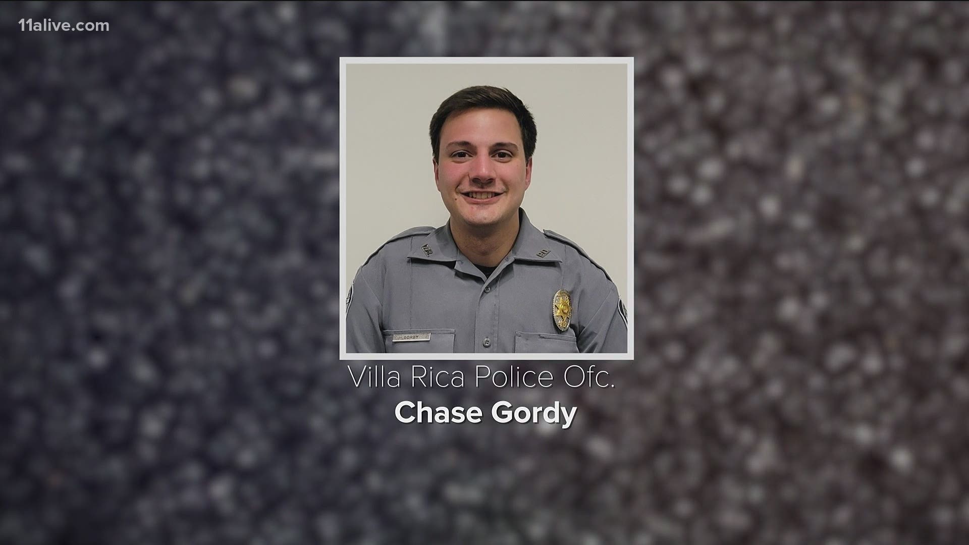 Villa Rica Officer Chase Gordy was shot once through the left shoulder, narrowly missing his heart and once in the leg.