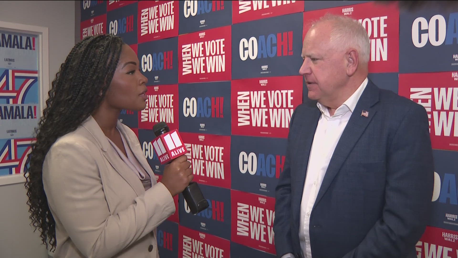 Gov. Tim Walz spoke with 11Alive News one-on-one. 