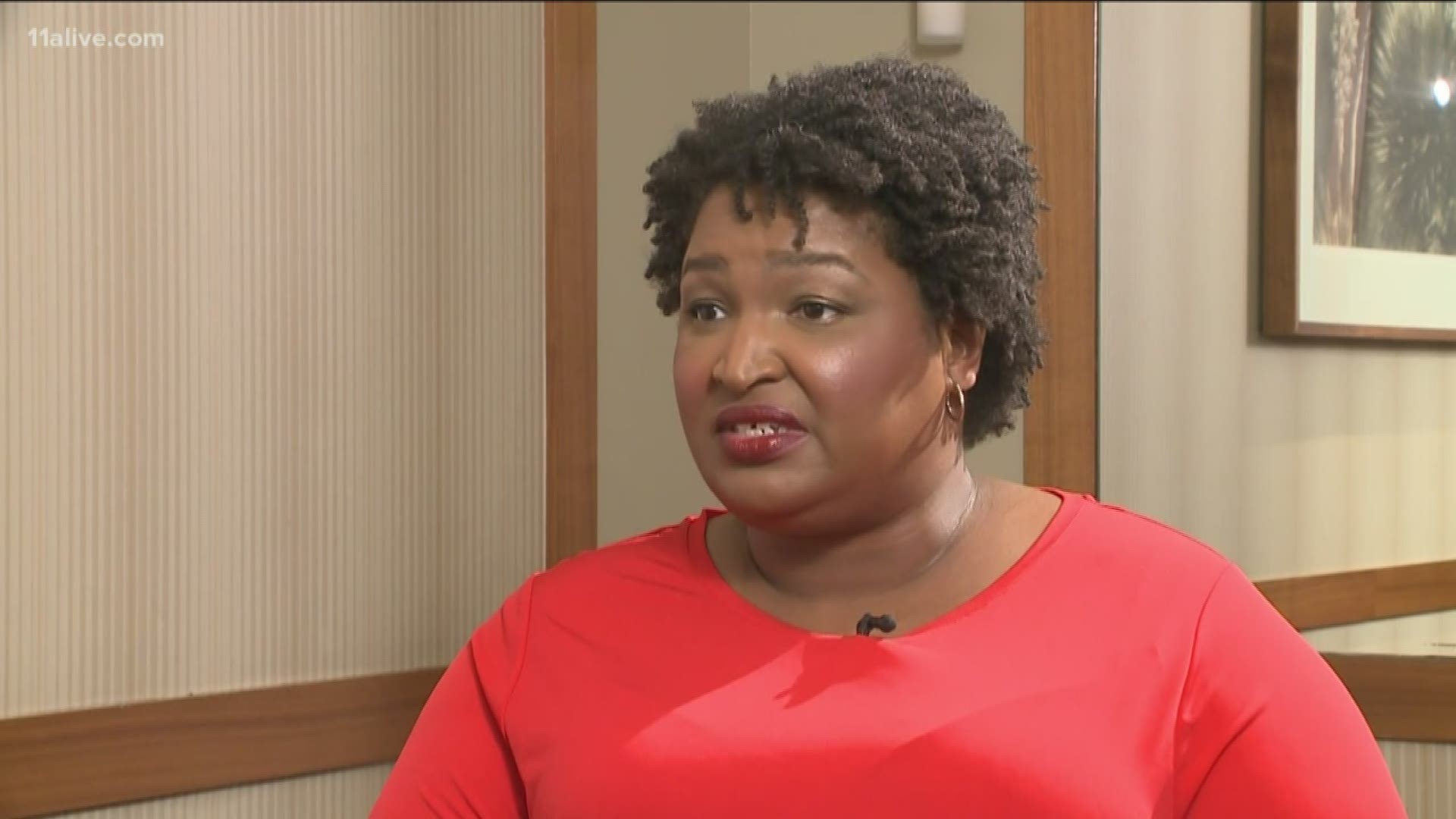Former candidate for Georgia governor Stacey Abrams was in Los Angeles Tuesday to make a pitch in an effort to try to save the state's film industry.