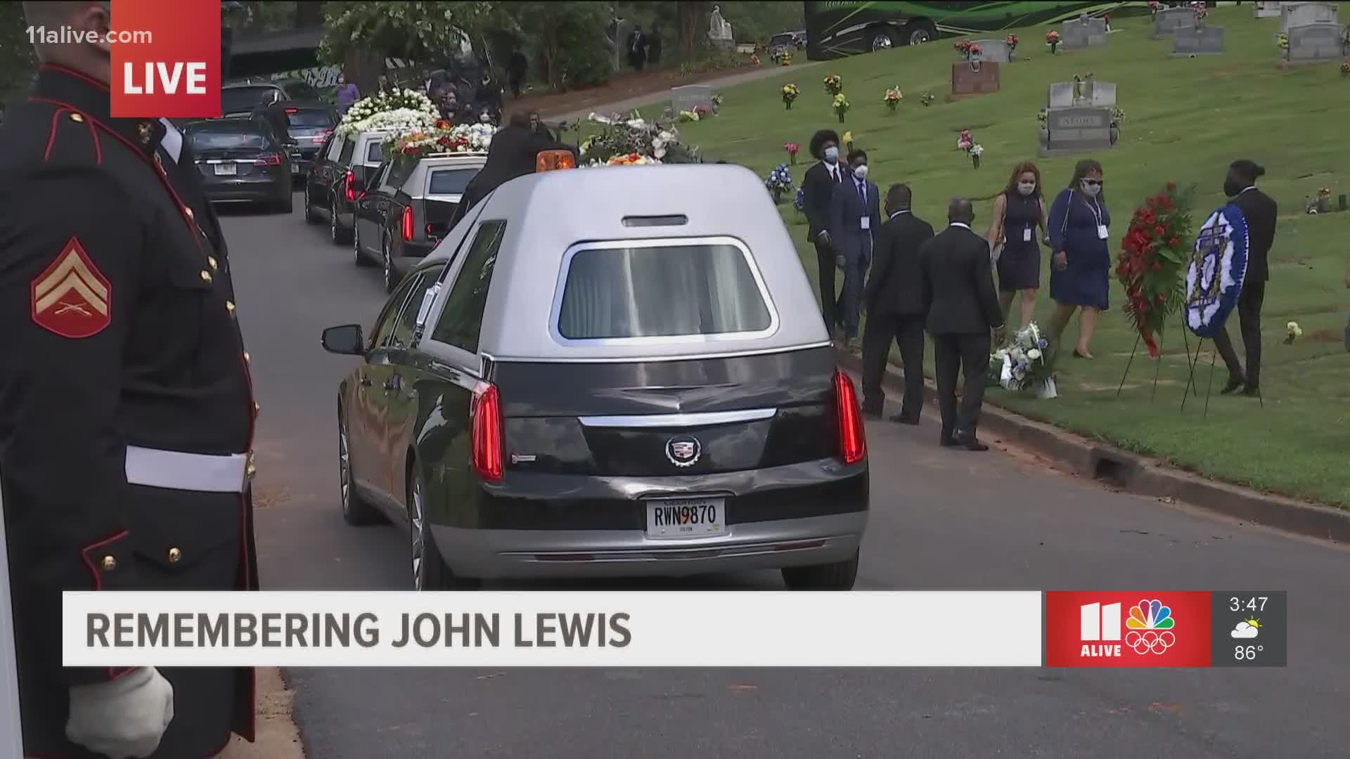 Former President Bill Clinton spoke at Lewis' funeral.