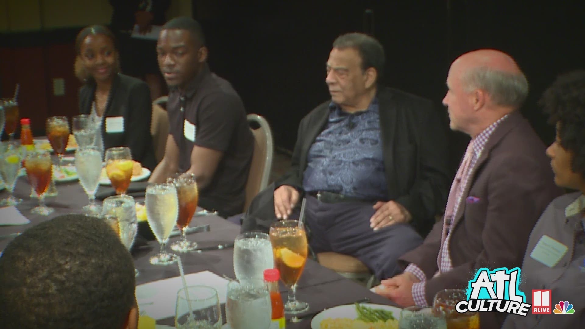 Ambassador Andrew Young and Chik-fil-A CEO Dan Cathy sit down with college students to talk about Atlanta's westside and the importance of its rich history.