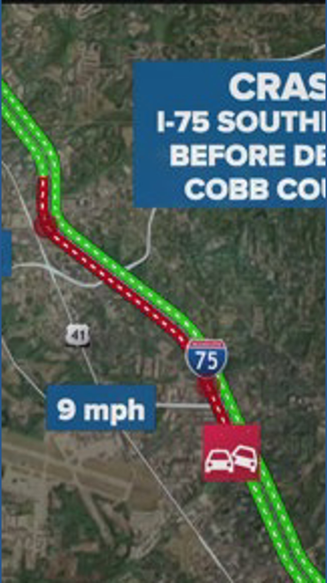 Crash causing delays on I-75 SB in Cobb County | 11alive.com