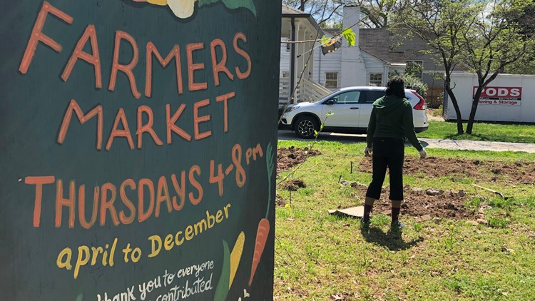 New community garden, A Sip of Paradise is located at the EAV Farmer's Market Lot