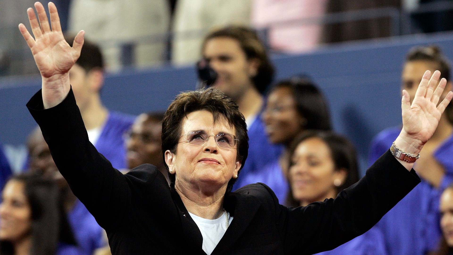 Billie Jean King, an all-time tennis great, holds 39 grand slam titles and is a member of the international tennis hall of fame.