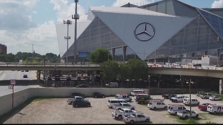 Can be in the shade during a day game at Mercedes-Benz Stadium. page1