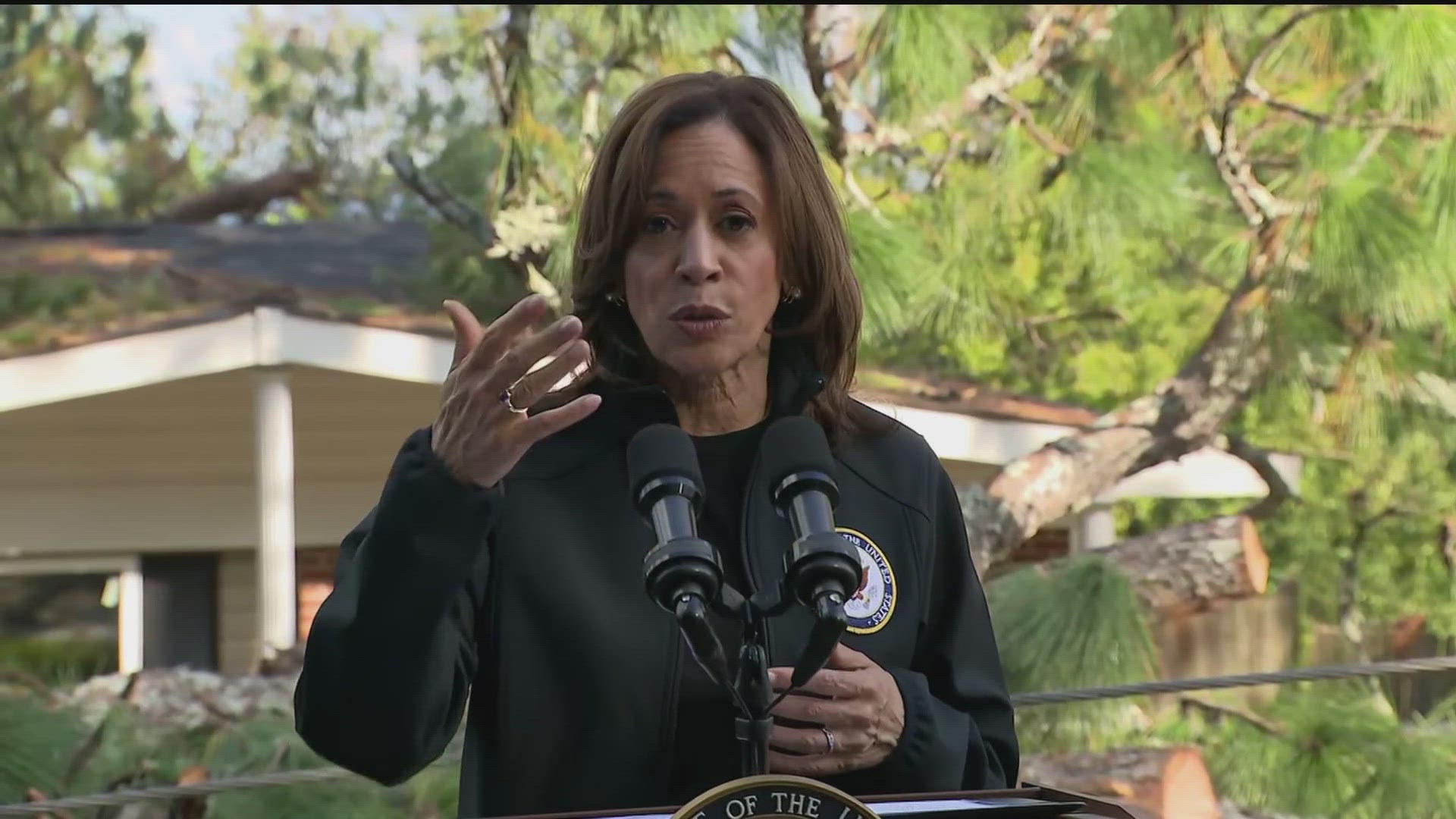 Vice President Kamala Harris got insight on Augusta's damage from Helene on Wednesday.