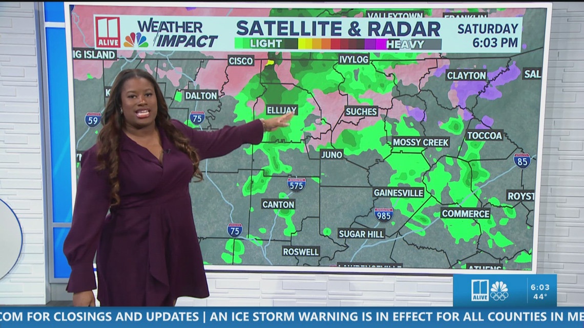 Tracking winter weather | Winter storm changeover in north Georgia ...