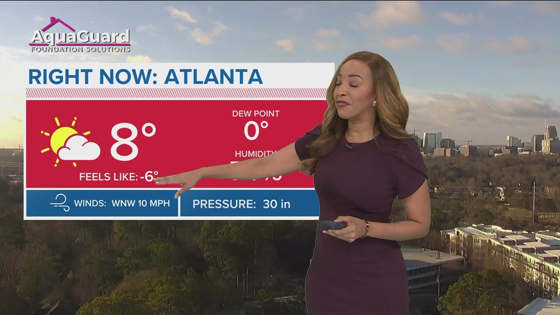 Temperatures 'feel like' they are in the negatives in metro Atlanta